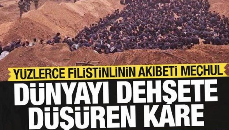 İsrail katliamında dehşete düşüren kare: Yüzlerce Filistinlinin akıbeti meçhul