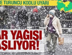 Kar yağışı başlıyor! Sarı ve turuncu kodlu uyarı! 36 kentte alarm…