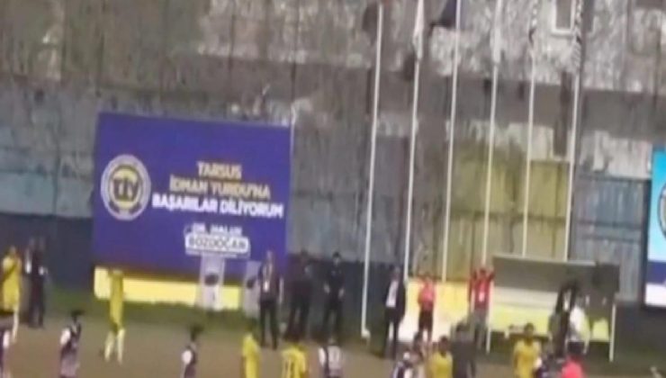 3. Lig’de garip olay: Hakemin ittiği futbolcu takla attı