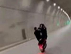 Çamlıca Tüneli’nde tehlikeli oyun