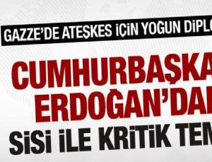 Cumhurbaşkanı Erdoğan, Mısır Cumhurbaşkanı Sisi ile görüştü