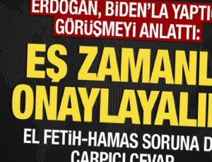 Erdoğan, Biden’la yaptığı görüşmeyi anlattı: Ver F-16’yı al İsveç onayını