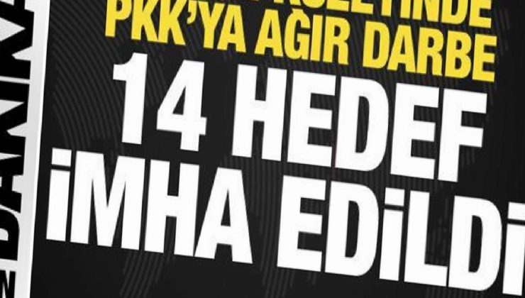 Irak’ın kuzeyinde 14 maksat imha edildi