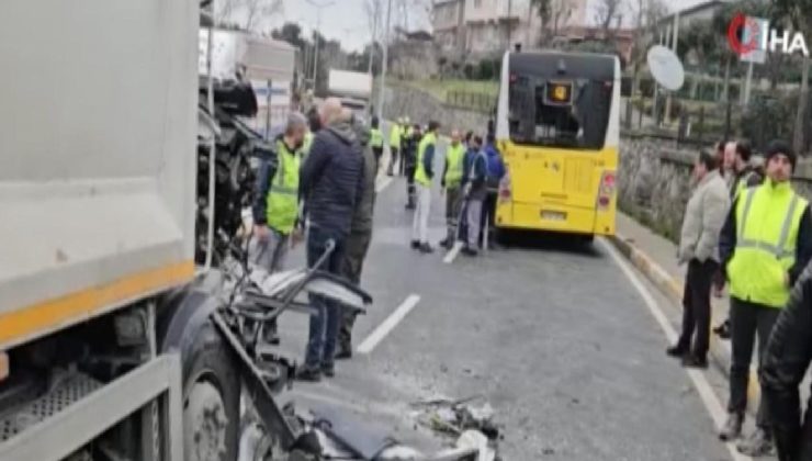 İstanbul’da İETT otobüsü ile çöp kamyonu çarpıştı: 2 yaralı