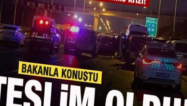 Kuzey Marmara Otoyolu’nda rehine krizi! Bakanla konuştu teslim oldu