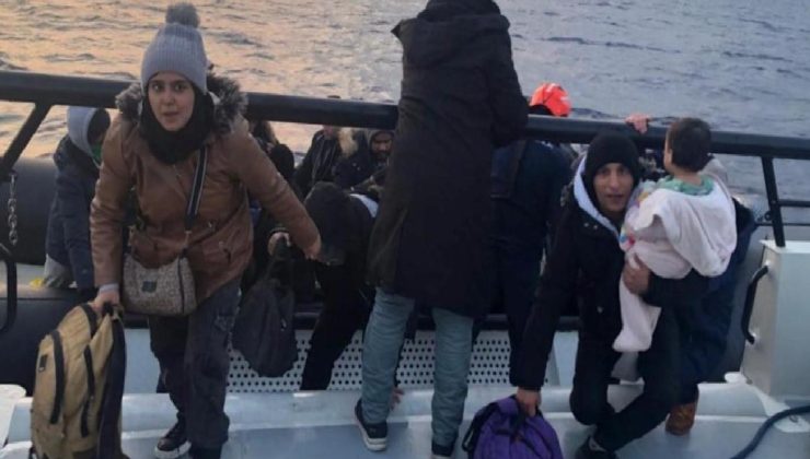 Muğla’da Yunanistan’ın vefata terk ettiği 32 göçmen kurtarıldı