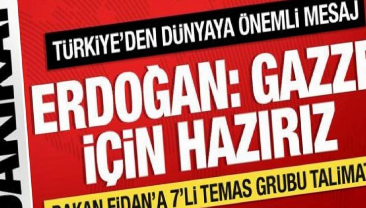 Son dakika… Lider Erdoğan’da dünyaya kıymetli bildiri: Gaze için hazırız